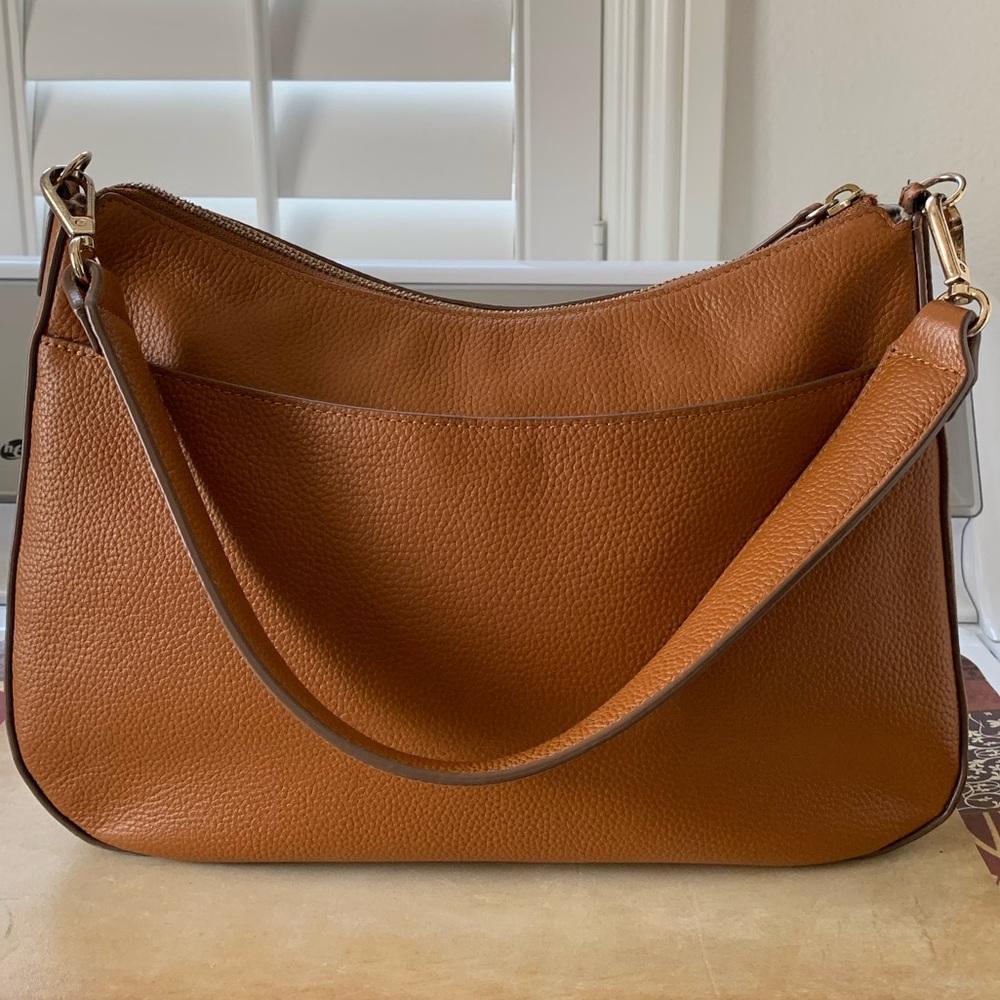 Nordstrom, Tan Pebble Leather Shoulder/Crossbody Bag